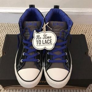 Brand New Men’s Black Gray Blue High Top Converse